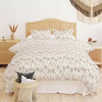 Комплект двойного пододеяльника Evideoa Soft Patras - бежевый Evidea