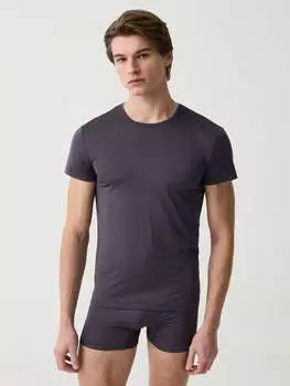 Комплект двойных маек Tech с круглым вырезом Ovs, цвет dark grey