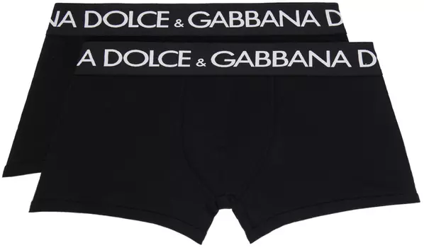 Комплект двух черных боксеров Dolce & Gabbana
