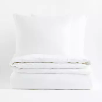 Комплект двуспального постельного белья H&M Home Cotton, белый