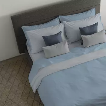 Комплект двуспального постельного белья Cogal, голубой