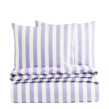 Комплект двуспального постельного белья H&amp;M Home, белый/светло-фиолетовый