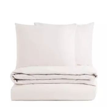 Комплект двуспального постельного белья H&M Home Cotton, светло-бежевый