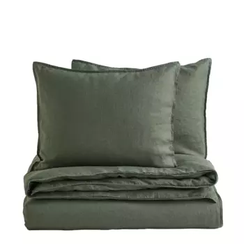 Комплект двуспального постельного белья H&M Home Linen, хаки