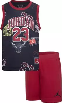 Комплект джерси Jordan 23 с принтом Jordan Little Boys, черный