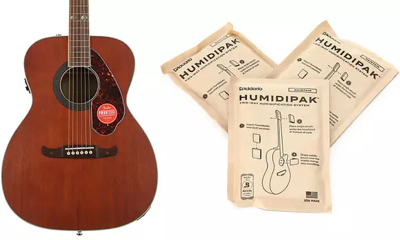 Комплект Fender Tim Armstrong Hellcat — Natural с накладкой из орехового дерева и пакетом D'Addario Humidipak для замены (3 шт.) Fender + D'Addario 0971752022=1 PW-HPRP-03=1