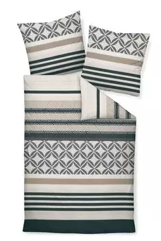 Комплект фланелевого постельного белья Janine Design DAVOS 65133 цвет графитовый песок-08 размер 155х220+80х80см Original Janine