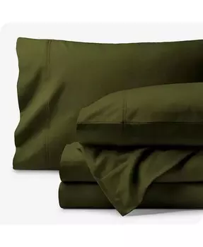 Комплект фланелевых простыней из органического хлопка Bare Home, зеленый