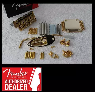 Комплект фурнитуры FENDER Stratocaster GOLD 2 1/16" для страт-гитары - НОВИНКА Strat Hardware