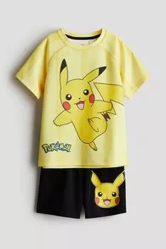 Комплект футбольной формы H&M Kids Pokmon, 2 предмета, желтый