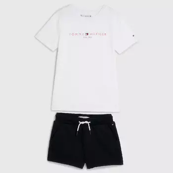 Комплект футболка и шорты Tommy Hilfiger Kids', черный/белый
