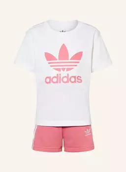 Комплект: футболка и спортивные шорты. Adidas Originals, розовый