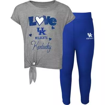 Комплект футболки и леггинсов Forever Love Team для малышей Heathered Grey/Royal Kentucky Wildcats Forever Love Team Outerstuff