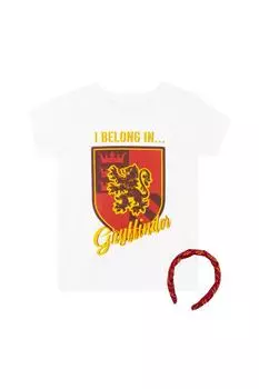 Комплект футболки и повязки на голову Гриффиндора Harry Potter, белый