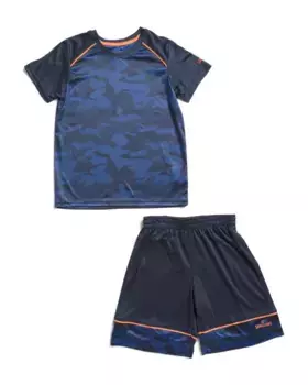 Комплект футболки и шорт с обручами для маленьких мальчиков перед игрой Spalding, синий