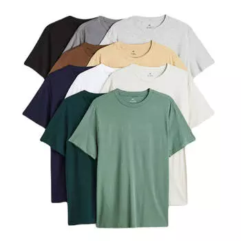 Комплект футболок H&amp;M Regular Fit Crew-neck, 10 предметов, мультиколор