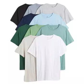 Комплект футболок H&amp;M Regular Fit Crew-neck, 10 предметов, мультиколор