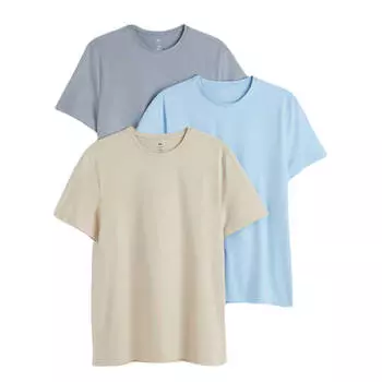 Комплект футболок H&amp;M Slim Fit, 3 предмета, мультиколор