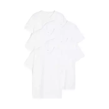 Комплект футболок H&M Slim Fit, 5 штук, белый