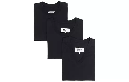 Комплект футболок Mm6 Maison Margiela, черный