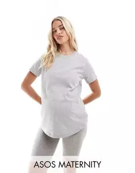 Комплект футболок с круглым вырезом из смесового хлопка ASOS DESIGN Maternity Ultimate - МУЛЬТИ