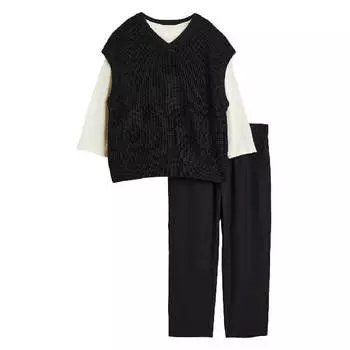 Комплект H&amp;M, 3 предмета, белый/черный