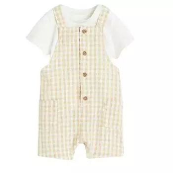 Комплект H&amp;M Cotton 2-Piece, бежевый | белый