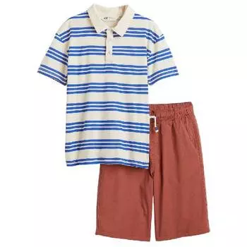 Комплект H&M Cotton Set, 2 предмета, бежевый/коричневый