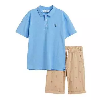 Комплект H&amp;M Cotton Set, 2 предмета, голубой/светло-коричневый