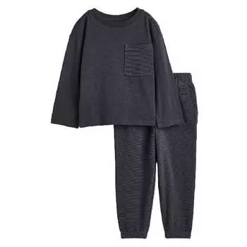 Комплект H&amp;M Cotton Set, 2 предмета, темно-серый