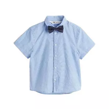 Комплект H&amp;M Shirt and Bow Tie, 2 предмета, голубой