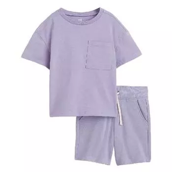 Комплект H&amp;M T-shirt and Shorts Set, 2 предмета, светло-сиреневый
