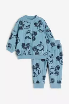 Комплект H&M Disney Winnie the Pooh Patterned Sweatshirt, 2 предмета, голубой