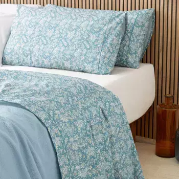 Комплект хлопкового белья Orchid Bassols плотностью 200 нитей, синий