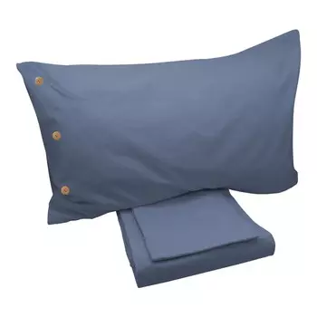 Комплект хлопкового белья StoneWashed без глажки - Daniel Lisola, деним, двуспальный