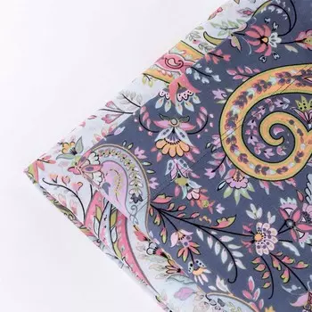 Комплект хлопкового постельного белья королевского размера Amalia Riviera, синий, размер квадрат с половиной