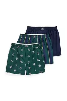 Комплект хлопковых боксеров Polo Ralph Lauren, 3 пары, черный