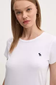 Комплект хлопковых футболок Abercrombie & Fitch, 3 шт, белый