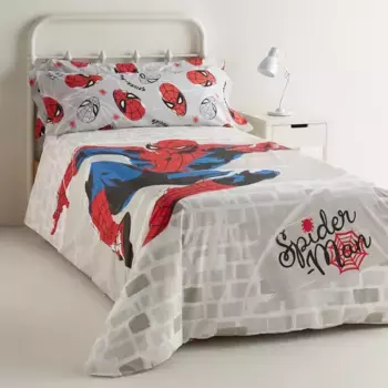 Комплект хлопковых пододеяльников Spiderman Wall Marvel-Lic, серый