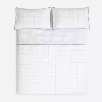 Комплект хлопковых пододеяльников Squares Basics El Corte Ingls, серый