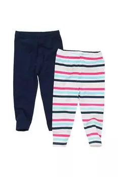 Комплект из 2 эластичных леггинсов с однотонным принтом Just Essentials, синий