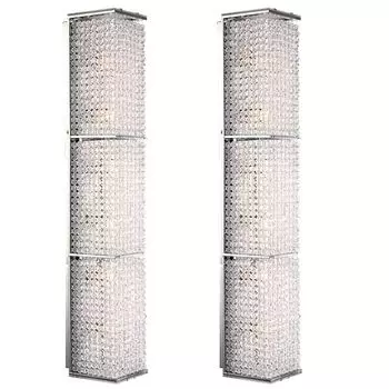 Комплект из 2 элегантных настенных светильников с акриловыми кристаллами. etc-shop, серебро