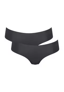 Комплект из 2 бесшовных трусов Hipster из микрофибры Zero для женщин sloggi, черный