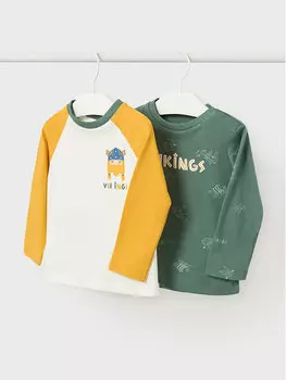 Комплект из 2 блузок стандартного кроя Mayoral, зеленый