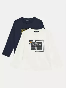 Комплект из 2 блузок стандартного кроя Mayoral, синий