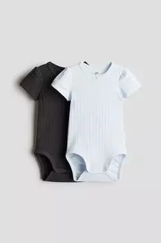 Комплект из 2 боди с пуантами H&M, мультиколор