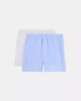 Комплект из 2 боксеров из ткани в полоску Emidio Tucci, светло-голубой