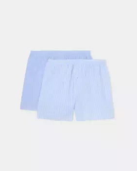 Комплект из 2 боксеров из ткани в полоску Emidio Tucci, светло-голубой