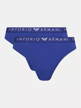 Комплект из 2 бразильских женских трусов Emporio Armani Underwear, синий