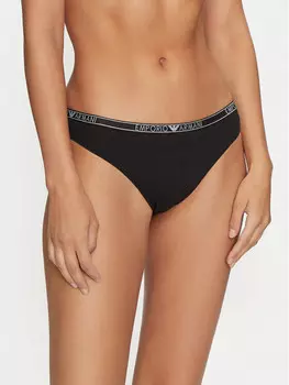 Комплект из 2 бразильских женских трусов Emporio Armani Underwear, черный